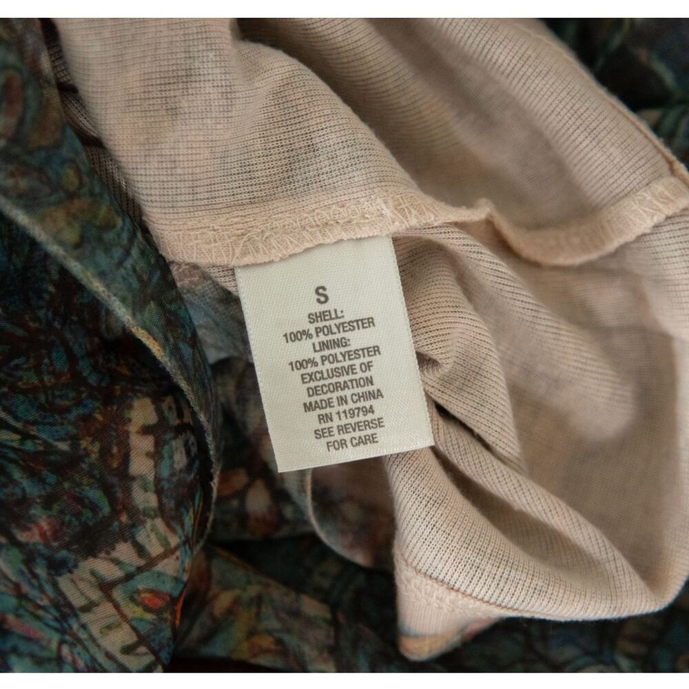 Vintage Dressbarn Tank Top Embellished Sequin Tunic Handkerchief Hem Sz. Small - Picture 7 of 10